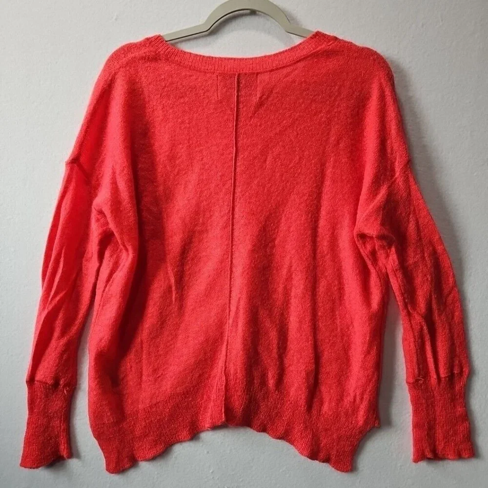 Banana Republic Heritage Womens M Watermelon Pink Wool Mohair Sweater‎